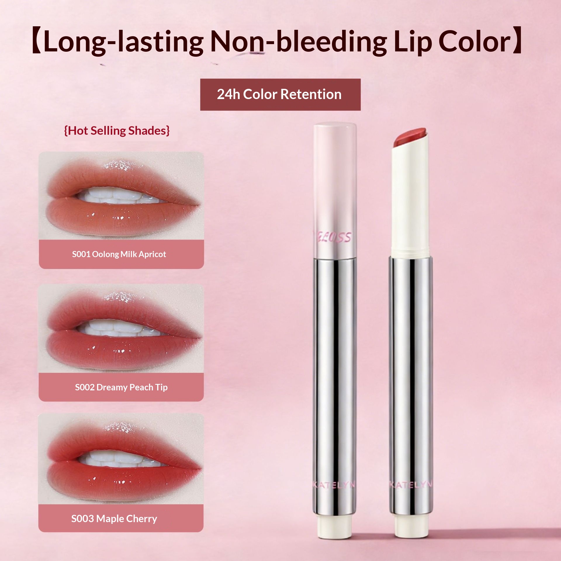 Beauty Makeup Lipstick - 3 สีลิปกลอสให้ความชุ่มชื้นยาวนานลิปสติกเงางามสำหรับผู้หญิงสาวเครื่องสำอางแต่งหน้า