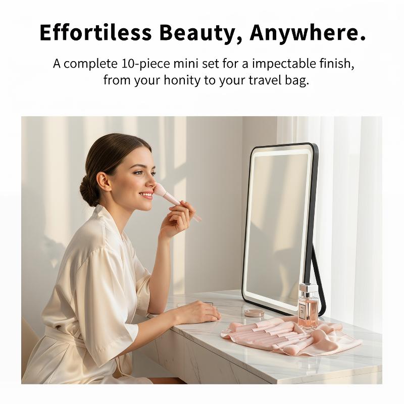 Beauty Makeup Events - ชุดแปรงแต่งหน้าสังเคราะห์ 10 ชิ้น แปรงรองพื้น แปรงคอนซีลเลอร์ แปรงอายแชโดว์