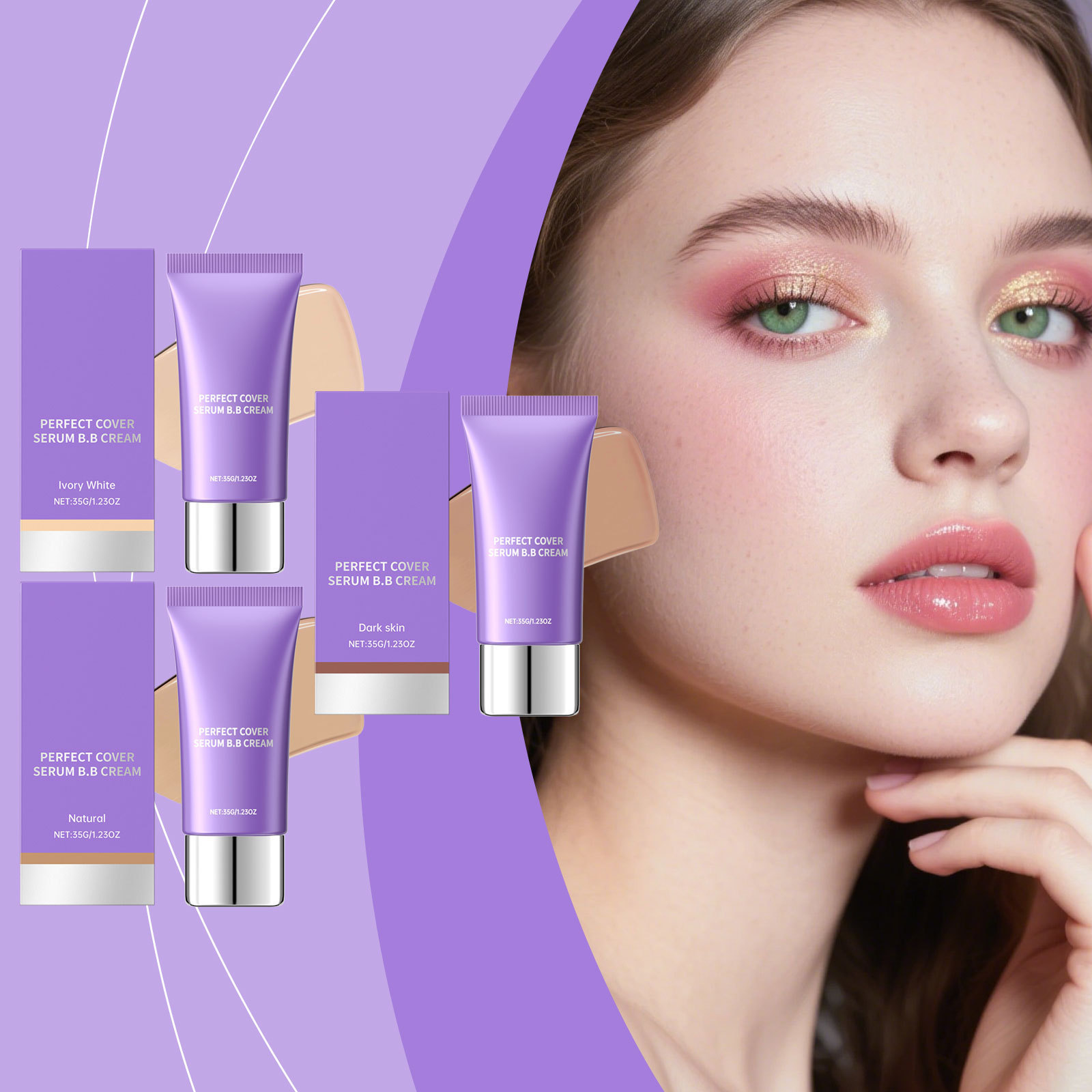 Bb Cream Tinted - ครีมบีบีปกปิดริ้วรอย รอยคล้ำใต้ตา ปรับสีผิวให้สม่ำเสมอ ชุ่มชื้น ติดทนนาน ให้ผิวสวยอย่างเป็นธรรมชาติ
