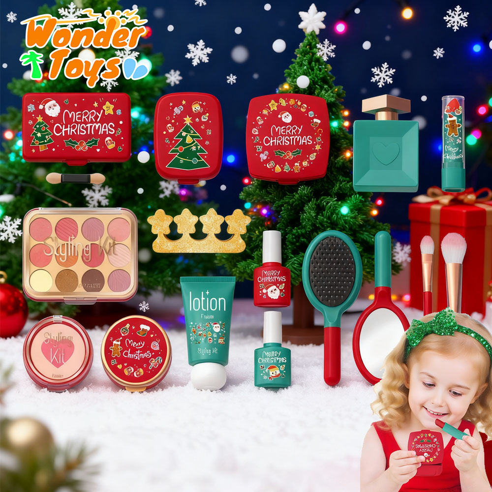 Beauty Makeup Set For Kids - ชุดของเล่นแต่งหน้าเด็กผู้หญิง ลิปสติกเด็ก แฟชั่น ของเล่นเสริมสวย ชุดของเล่นบทบาทสมมติ ชุดของเล่นคริสต์มาส
