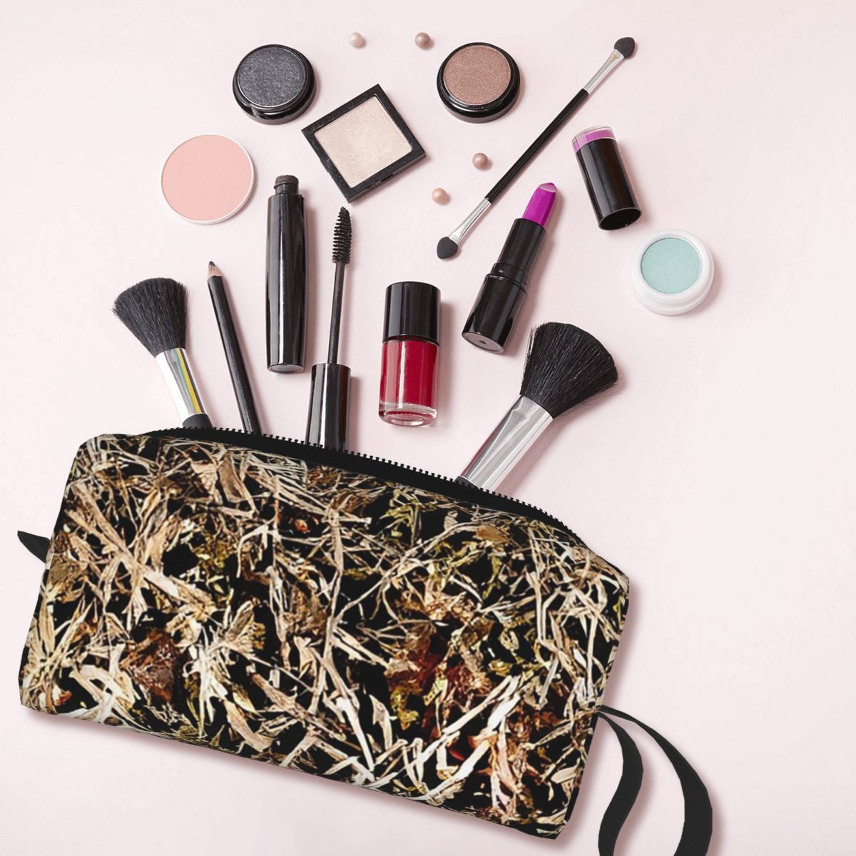 กระเป๋าเครื่องสำอางลายพรางต้นไ - Beauty Real Makeup บทวิจารณ์และราคา