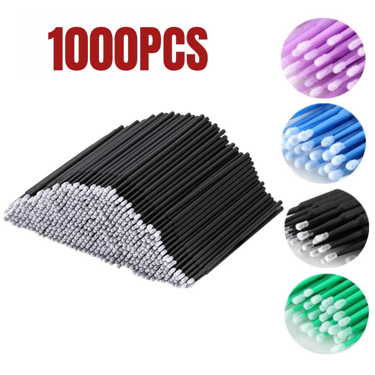 1000/500PCS แปรงทําความสะอาดขน - Beauty With Makeup บทวิจารณ์และราคา