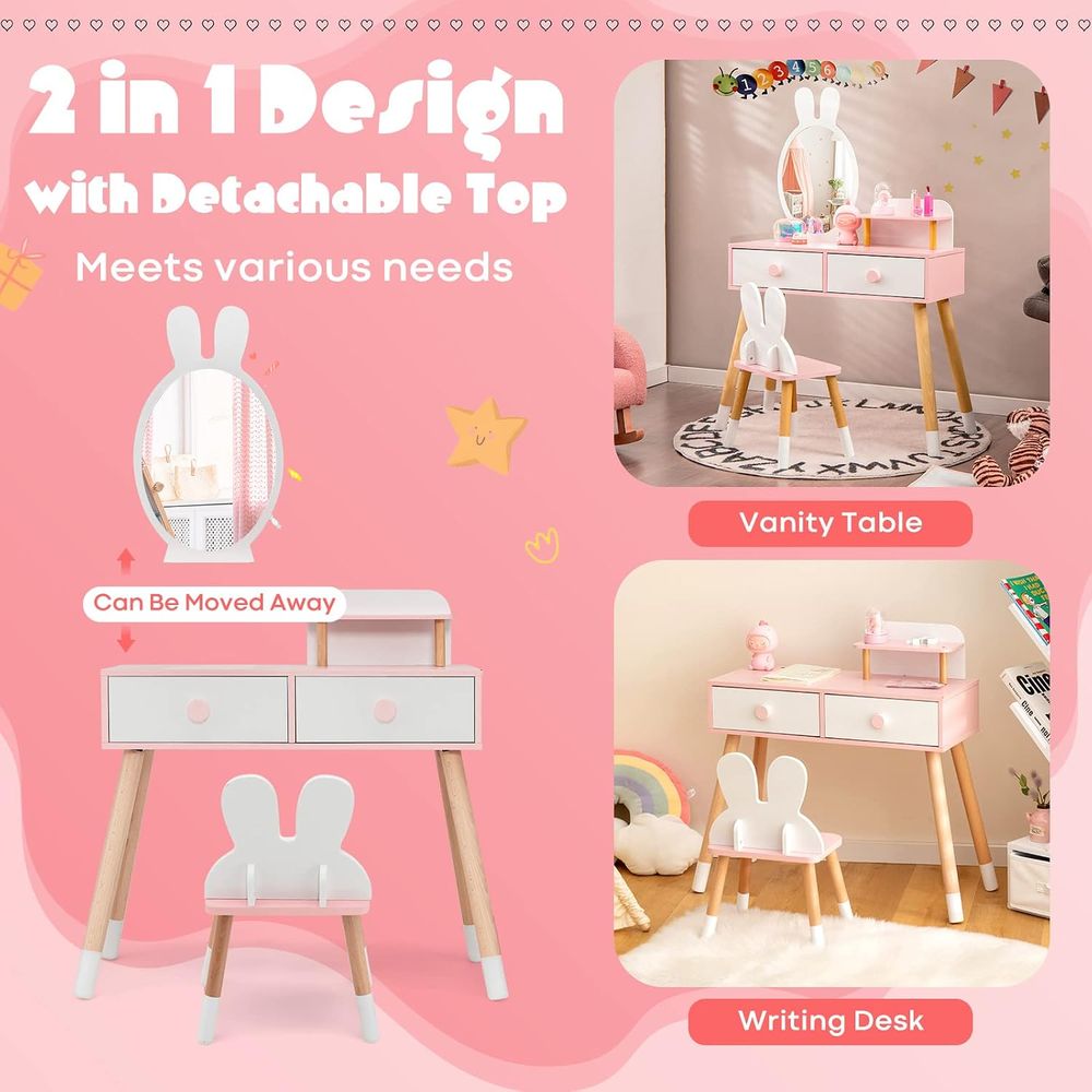 โต๊ะเครื่องแป้งเด็ก EY Kids ลา - Beauty Makeup Set For Kids บทวิจารณ์และราคา