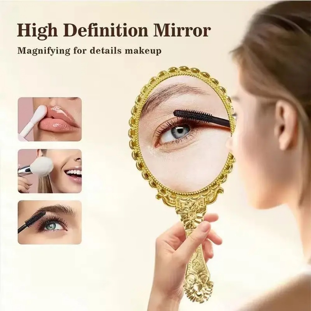 กระจกมือถือแบบมีลวดลายดอกไม้ย้ - Beauty Makeup Events บทวิจารณ์และราคา