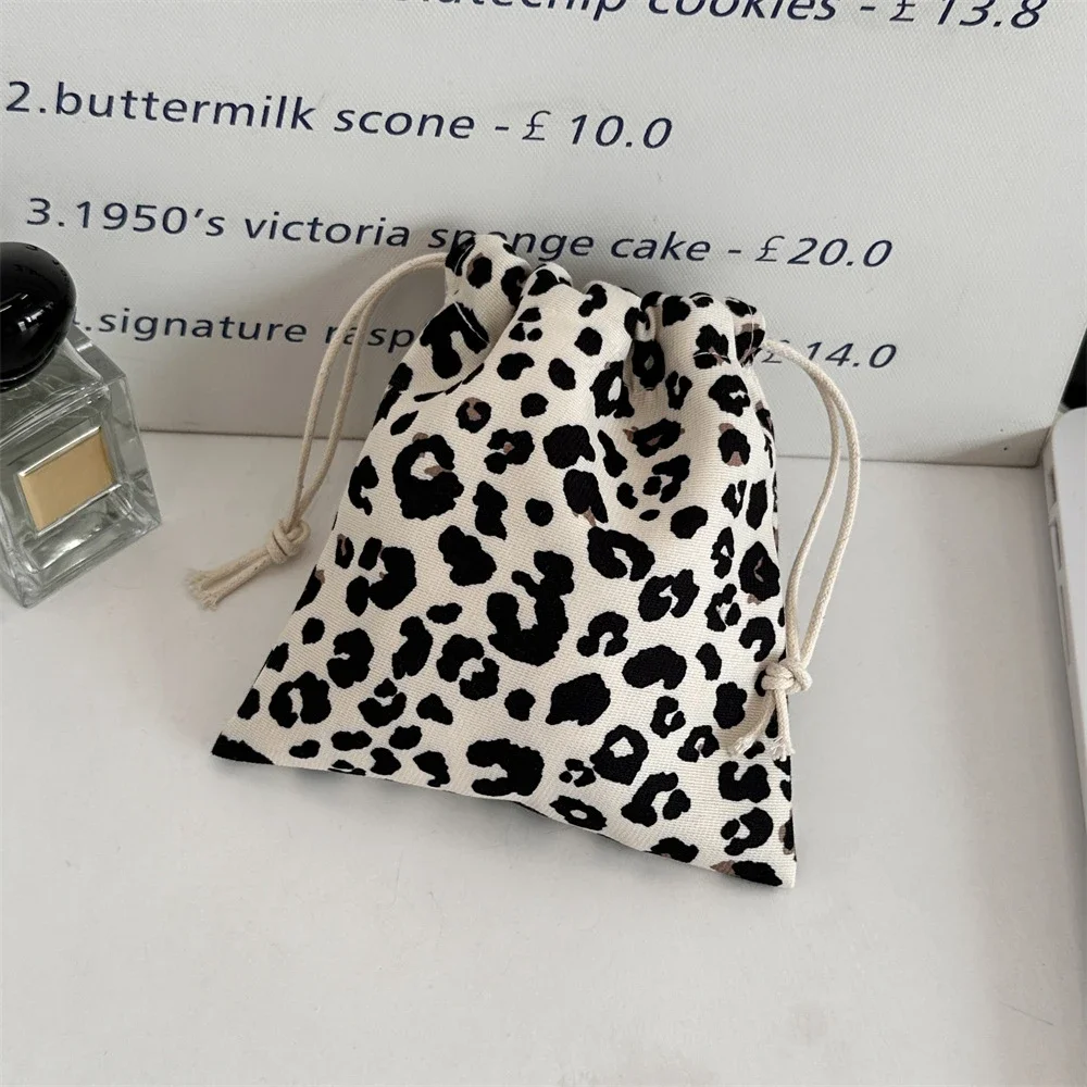เสือดาวพิมพ์ Drawstring กระเป๋ - Beauty Makeup Lipstick บทวิจารณ์และราคา