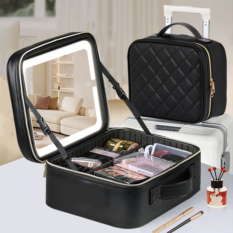 กระเป๋าแต่งหน้าแบบมีไฟ LED ขนา - Beauty Zone Makeup บทวิจารณ์และราคา