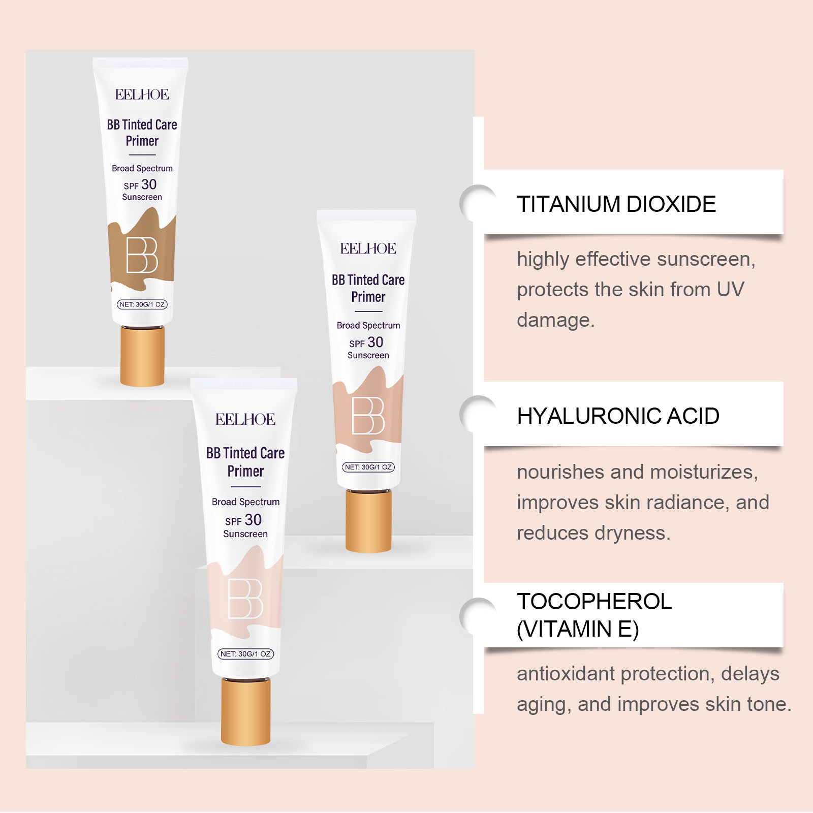บีบีครีมปกป้องผิว - ปกปิดจุดด่ - Bb Cream Tinted บทวิจารณ์และราคา
