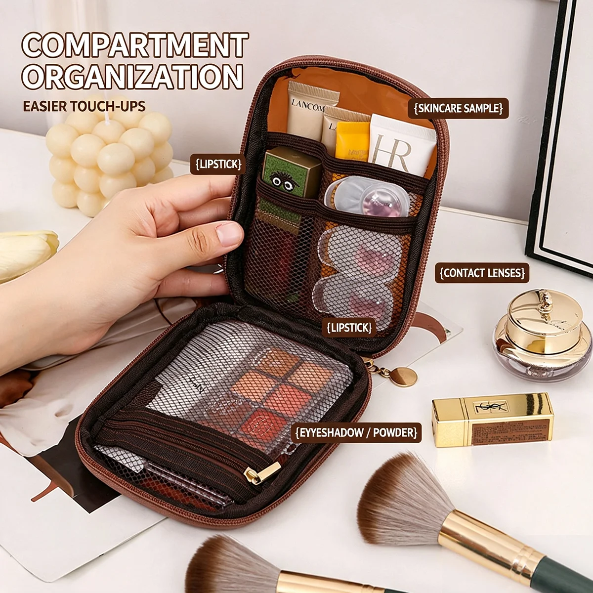 กระเป๋าเครื่องสำอางแบบโปร่งใสพ - Beauty Makeup Lipstick บทวิจารณ์และราคา