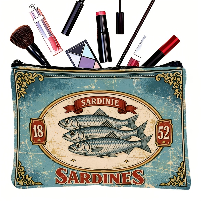 กระเป๋าแต่งหน้าลายปลาซาร์ดีนสไ - Beauty Works Makeup บทวิจารณ์และราคา