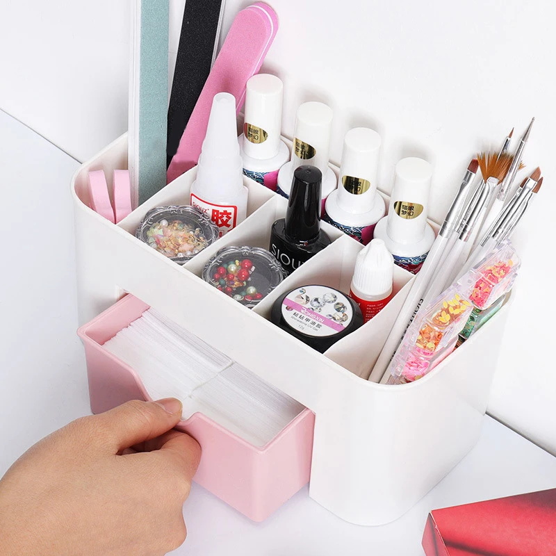 Nail Art Organizer เดสก์ท็อปลิ - Beauty Makeup Lipstick บทวิจารณ์และราคา