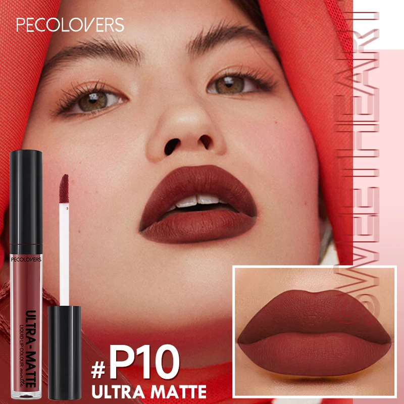 ลิปกลอสเนื้อแมทท์สีน้ำตาลแดงนู - Beauty Makeup Lipstick บทวิจารณ์และราคา