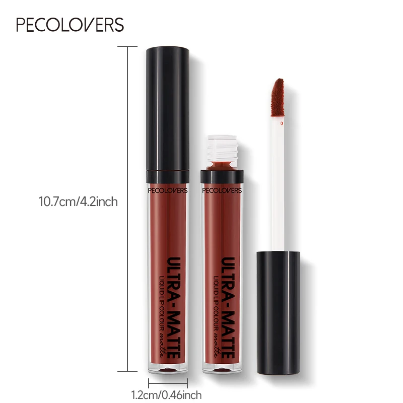 ลิปกลอสเนื้อแมทท์สีน้ำตาลแดงนู - Beauty Makeup Lipstick บทวิจารณ์และราคา